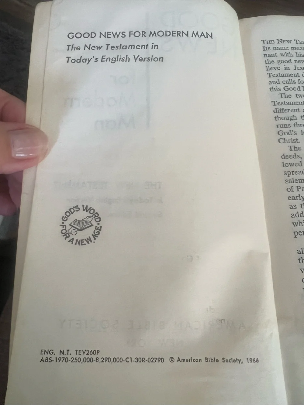 American Bible Society Good News for Modern Man HC 2nd Ed Illustrated # 506 1966